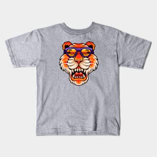 Cool Tiger with Summer Vibes Kids T-Shirt